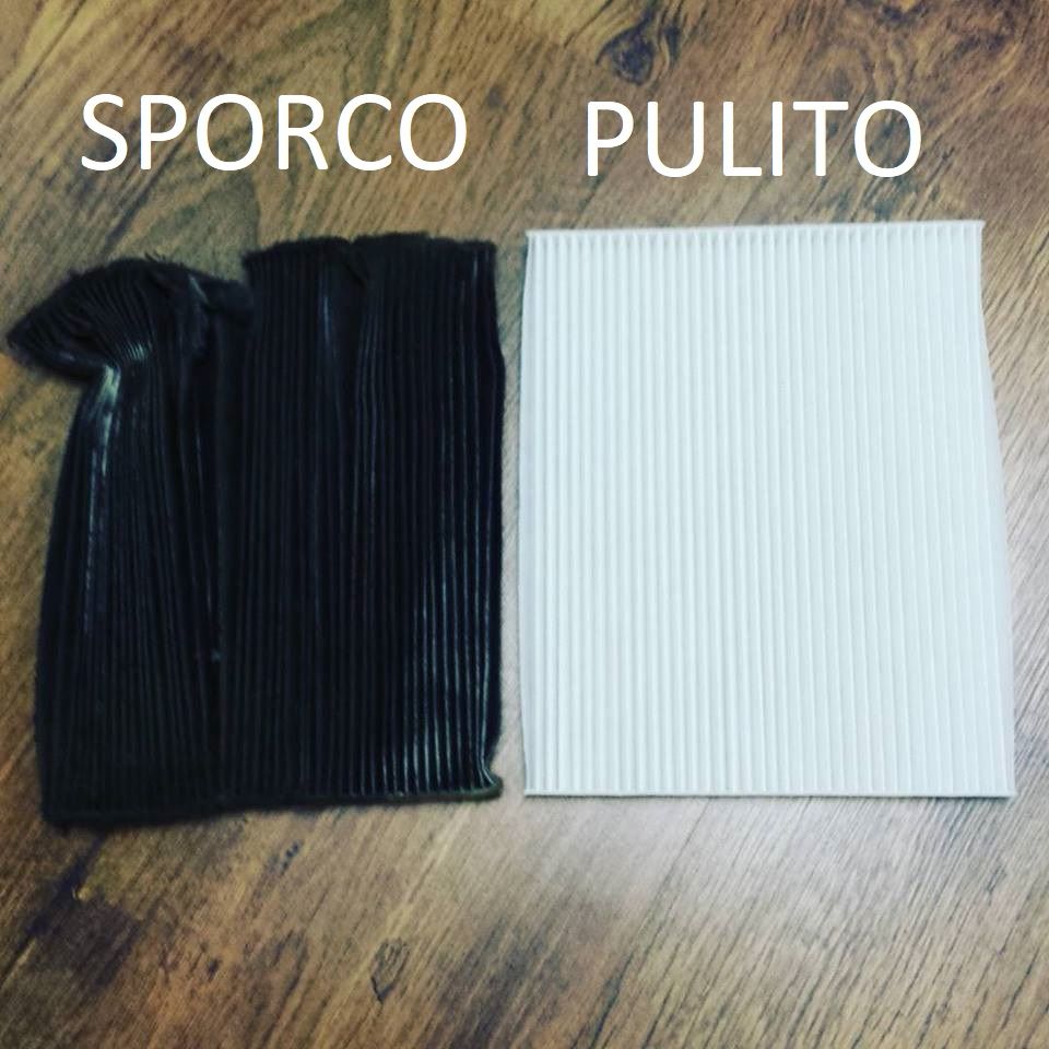Filtro abitacolo prima e dopo